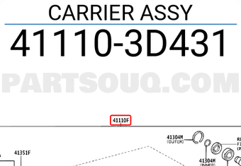 Toyota 411103D431 CARRIER ASSY