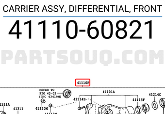 Toyota 4111060821 CARRIER ASSY, DIFFERENTIAL, FRONT