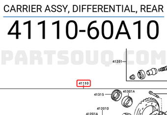 Toyota 4111060A10 CARRIER ASSY, DIFFERENTIAL, REAR