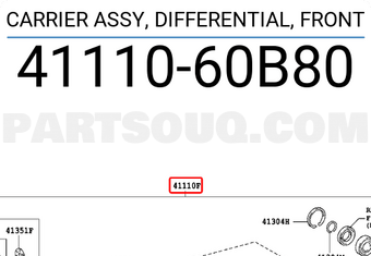 Toyota 4111060B80 CARRIER ASSY, DIFFERENTIAL, FRONT