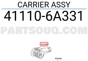 Toyota 411106A331 CARRIER ASSY