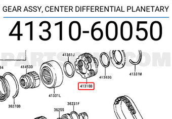 Toyota 4131060050 GEAR ASSY, CENTER DIFFERENTIAL PLANETARY