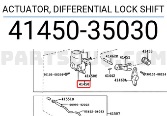 Toyota 4145035030 ACTUATOR, DIFFERENTIAL LOCK SHIFT