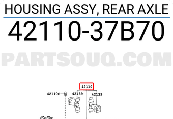 Toyota 4211037B70 HOUSING ASSY, REAR AXLE