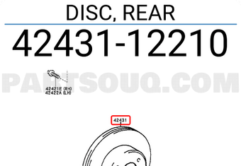 Toyota 4243112210 DISC, REAR