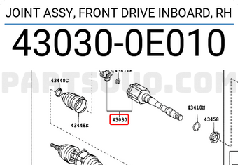 Toyota 430300E010 JOINT ASSY, FRONT DRIVE INBOARD, RH