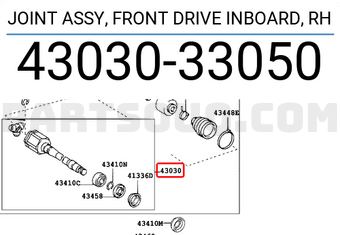 Toyota 4303033050 JOINT ASSY, FRONT DRIVE INBOARD, RH