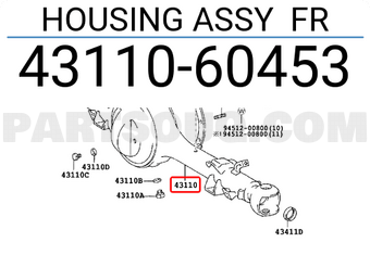 Toyota 4311060453 HOUSING ASSY FR