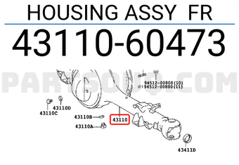 Toyota 4311060473 HOUSING ASSY FR