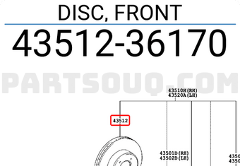 Toyota 4351236170 DISC, FRONT