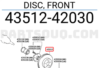 Toyota 4351242030 DISC, FRONT