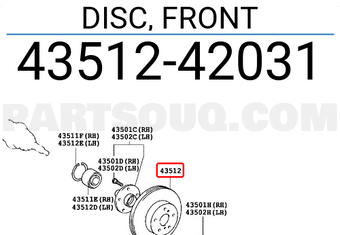 Toyota 4351242031 DISC, FRONT