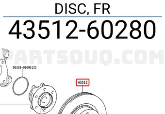 Toyota 4351260280 DISC, FR