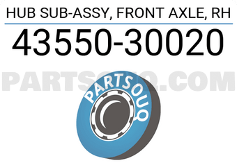 Toyota 4355030020 HUB SUB-ASSY, FRONT AXLE, RH