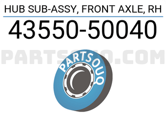 Toyota 4355050040 HUB SUB-ASSY, FRONT AXLE, RH