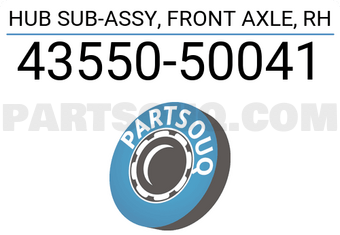 Toyota 4355050041 HUB SUB-ASSY, FRONT AXLE, RH