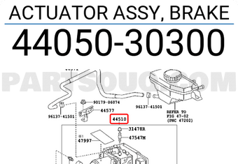 Toyota 4405030300 ACTUATOR ASSY, BRAKE