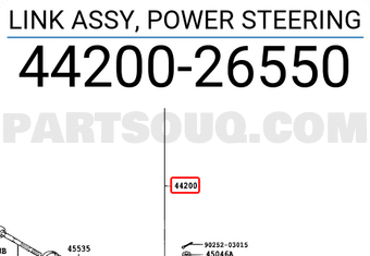 Toyota 4420026550 LINK ASSY, POWER STEERING