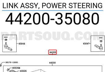 Toyota 4420035080 LINK ASSY, POWER STEERING