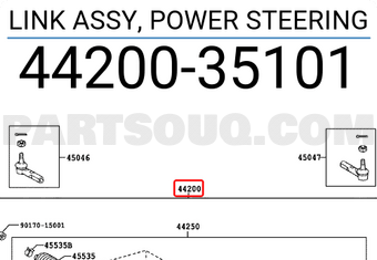 Toyota 4420035101 LINK ASSY, POWER STEERING