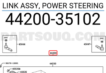 Toyota 4420035102 LINK ASSY, POWER STEERING