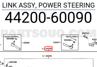Toyota 4420060090 LINK ASSY, POWER STEERING