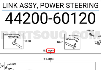 Toyota 4420060120 LINK ASSY, POWER STEERING