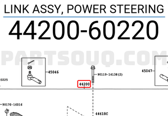 Toyota 4420060220 LINK ASSY, POWER STEERING
