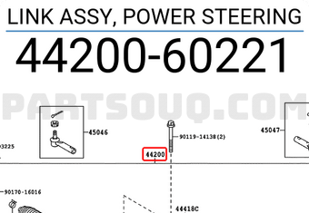 Toyota 4420060221 LINK ASSY, POWER STEERING