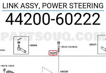 Toyota 4420060222 LINK ASSY, POWER STEERING