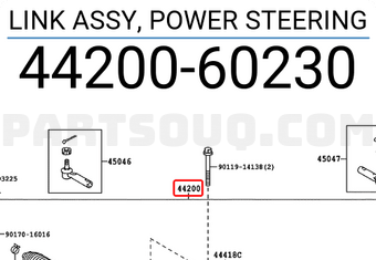 Toyota 4420060230 LINK ASSY, POWER STEERING