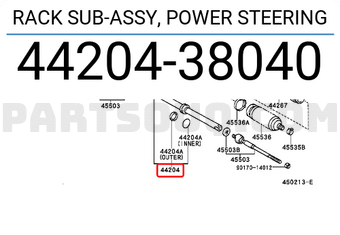 Toyota 4420438040 RACK SUB-ASSY, POWER STEERING