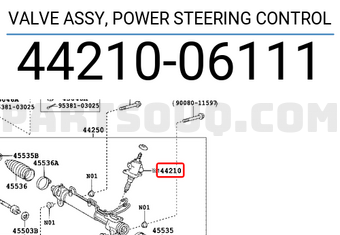 Toyota 4421006111 VALVE ASSY, POWER STEERING CONTROL