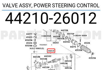 Toyota 4421026012 VALVE ASSY, POWER STEERING CONTROL