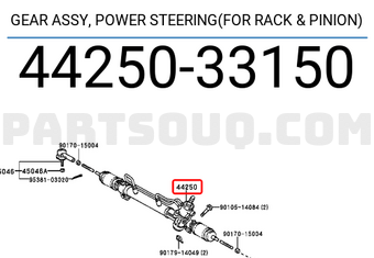 Toyota 4425033150 GEAR ASSY, POWER STEERING(FOR RACK & PINION)