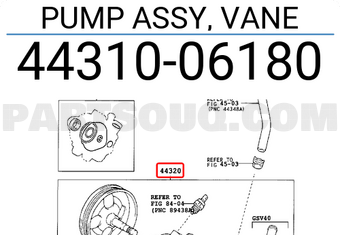 Toyota 4431006180 PUMP ASSY, VANE