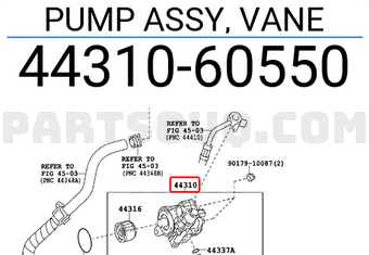 Toyota 4431060550 PUMP ASSY, VANE
