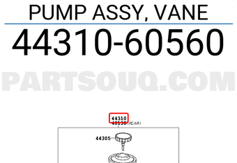 Toyota 4431060560 PUMP ASSY, VANE