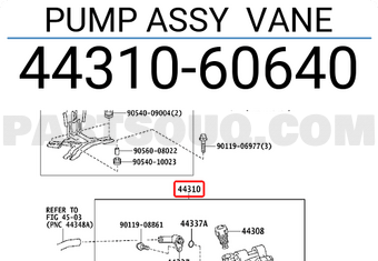 Toyota 4431060640 PUMP ASSY VANE