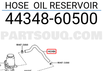 Toyota 4434860500 HOSE OIL RESERVOIR