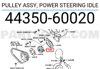 Toyota 4435060020 PULLEY ASSY, POWER STEERING IDLE