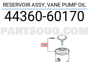 Toyota 4436060170 RESERVOIR ASSY, VANE PUMP OIL