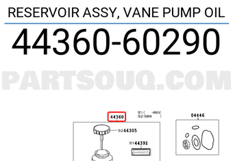 Toyota 4436060290 RESERVOIR ASSY, VANE PUMP OIL
