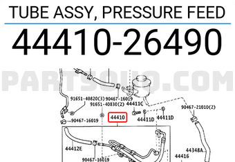 Toyota 4441026490 TUBE ASSY, PRESSURE FEED
