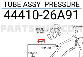 Toyota 4441026A91 TUBE ASSY PRESSURE