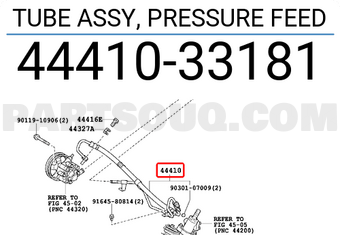 Toyota 4441033181 TUBE ASSY, PRESSURE FEED