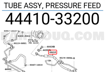 Toyota 4441033200 TUBE ASSY, PRESSURE FEED