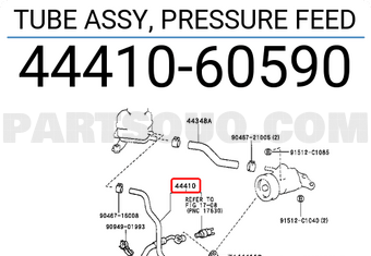 Toyota 4441060590 TUBE ASSY, PRESSURE FEED