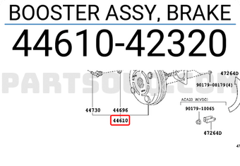 Toyota 4461042320 BOOSTER ASSY, BRAKE