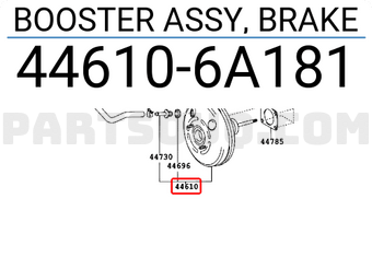 Toyota 446106A181 BOOSTER ASSY, BRAKE